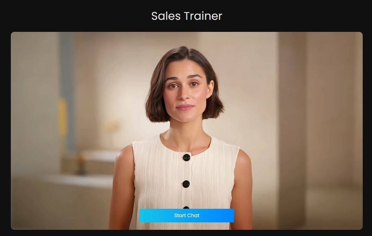 Real-time digital human demo for sales training and customer interaction
