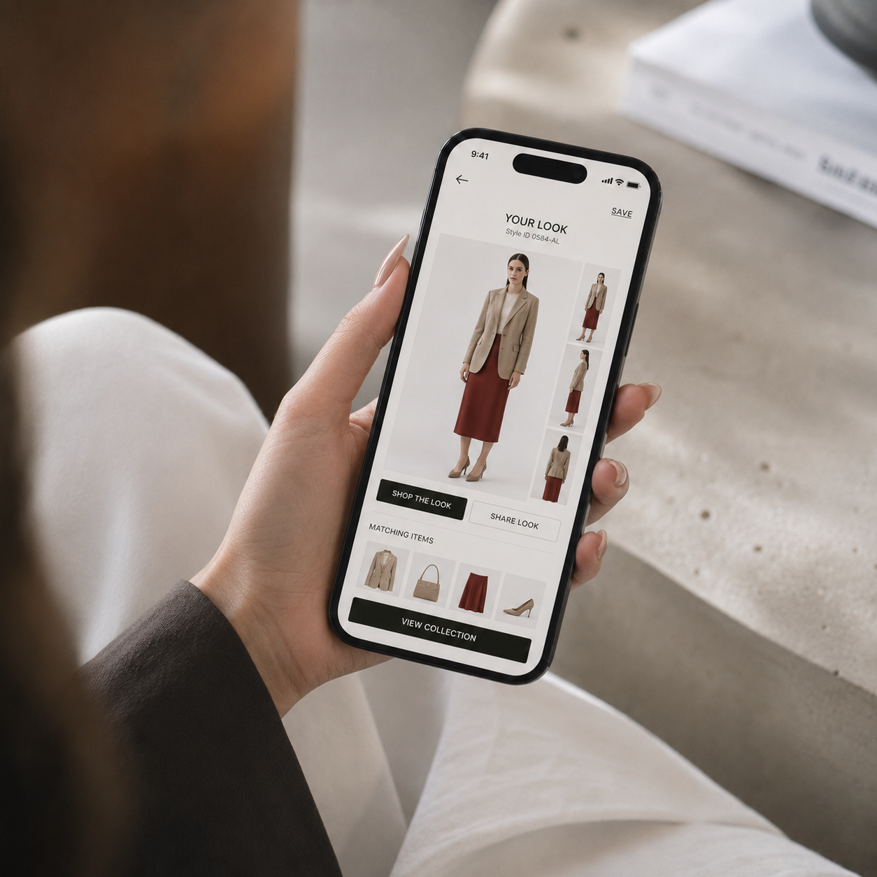 A customer continues from a DreamMirror result to a connected digital action