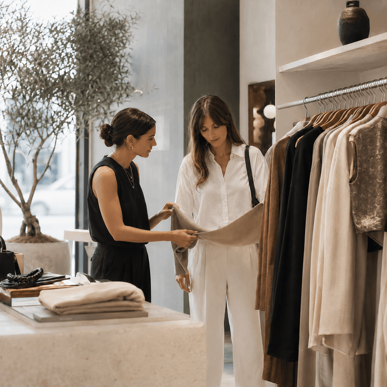A customer enters an immersive DreamMirror brand experience
