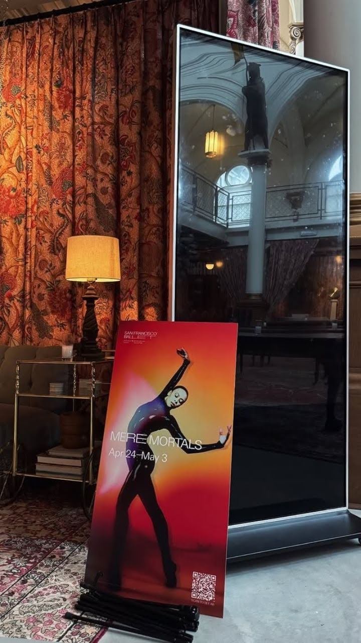 Guests using New Port AI Fitting Mirror to create personalized event content